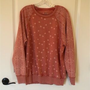 Aerie Soft Oversized Sweatshirt. Size Large. Two types of prints. Pinkish/ Coral